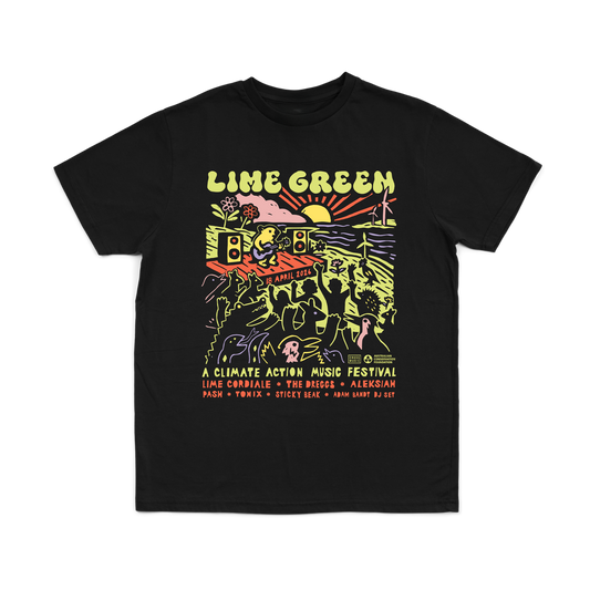 Hemp Lime Green Festival Tee