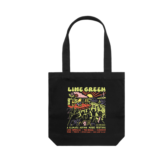 Lime Green Festival Tote